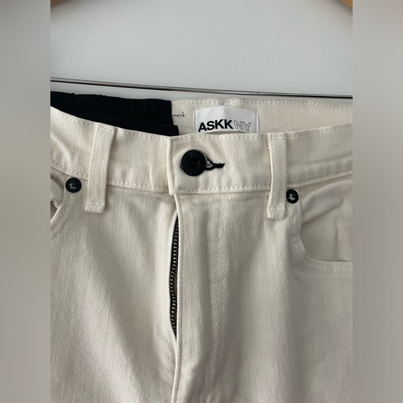 NWT anthro/AskkNy blue flare white jeans - Picture 6 of 7
